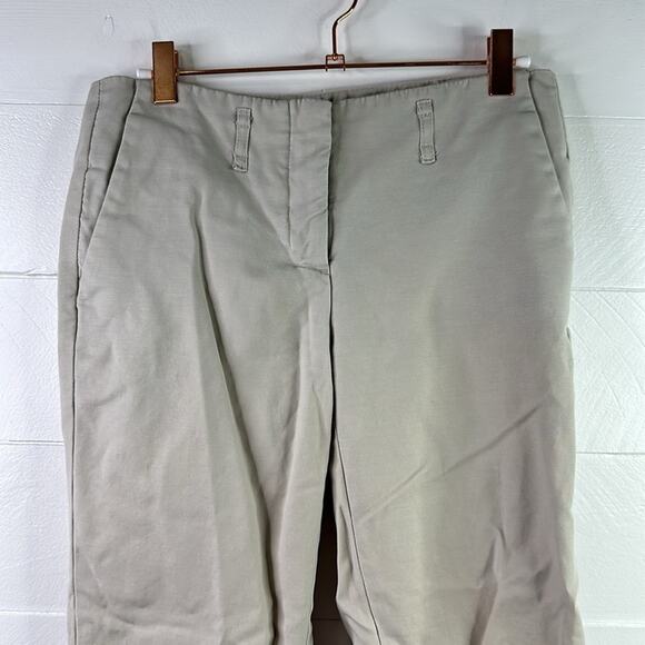 CYNTHIA ROWLEY Tan Khaki Ankle Cropped Straight Leg Dress Pants‎ Size 4 - Picture 5 of 11